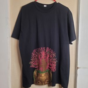 Out My Mind Just In Time Black Tshirt Meditation Yoga Size XL